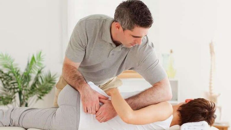 Massage of lower back pain
